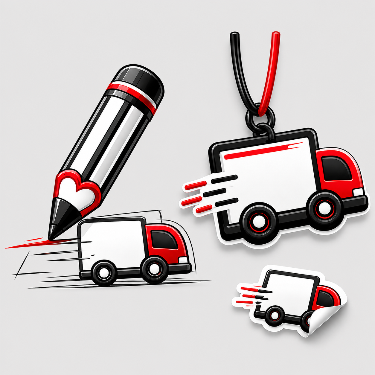 ✨ Pack N°2 – Votre Véhicule en Illustration + 1000 Désodorisant + 100 Stickers